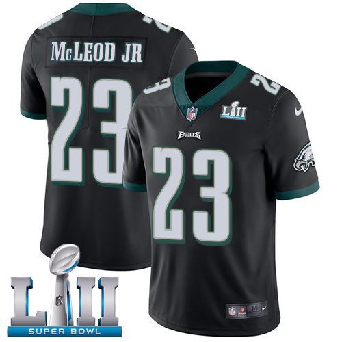 Nike Eagles #23 Rodney McLeod Jr Black Alternate Super Bowl LII Youth Stitched NFL Vapor Untouchable Limited Jersey